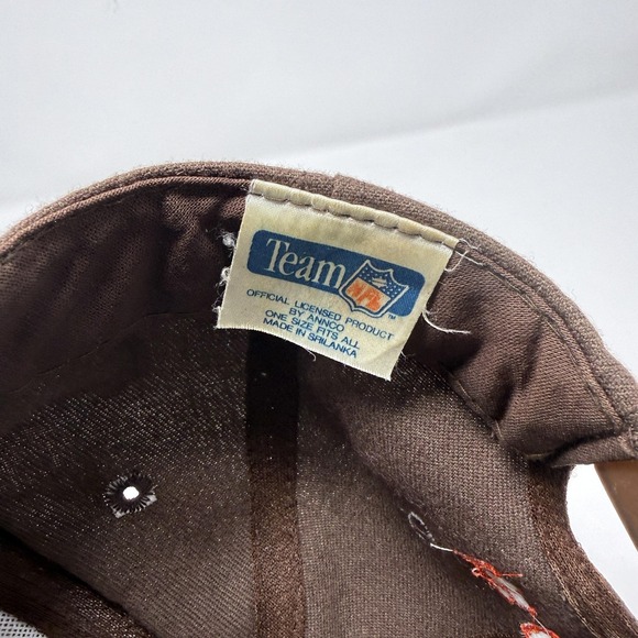 Vintage Cleveland Browns Hat Cap Snapback Annco Helmet Brown NFL - Picture 5 of 7